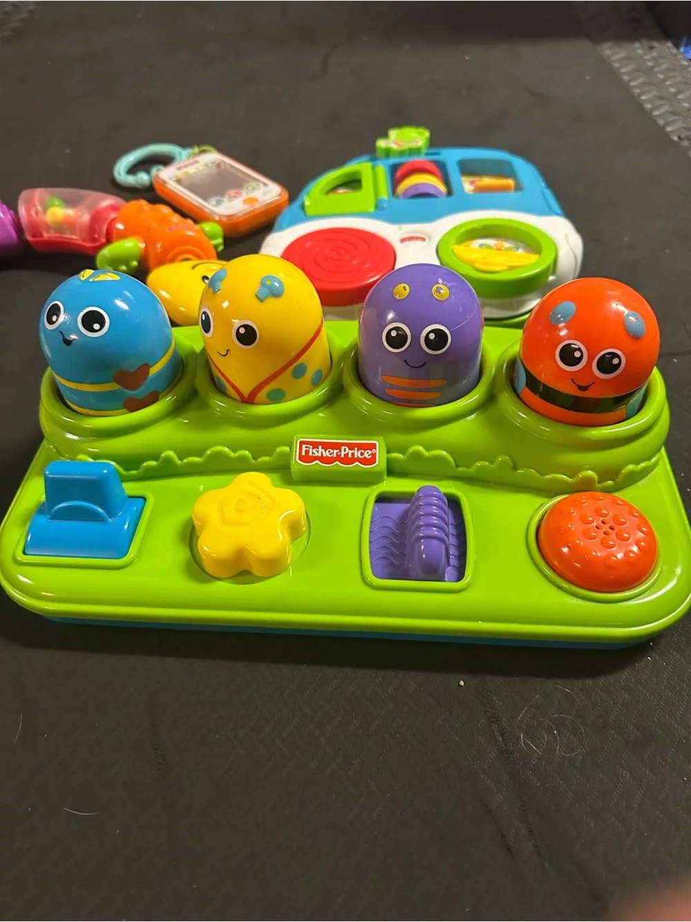 Fisher-Price Bright Blue, Green, Yellow, Purple and Orange Activity Toy Bundle